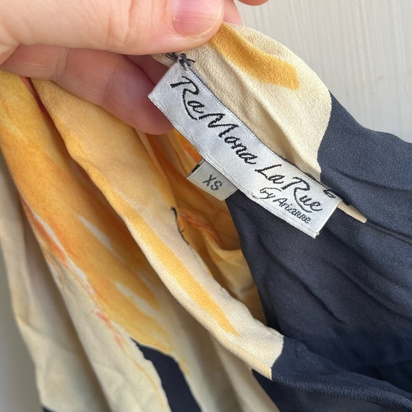 Ramona La Rue Black and Flower Print One Shoulder Tie Waist Jumpsuit Size XS - Picture 8 of 8